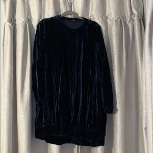 Blue velvet Zara sweater dress